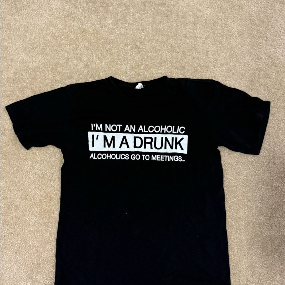 Black Graphic T-Shirt with Bold Statement